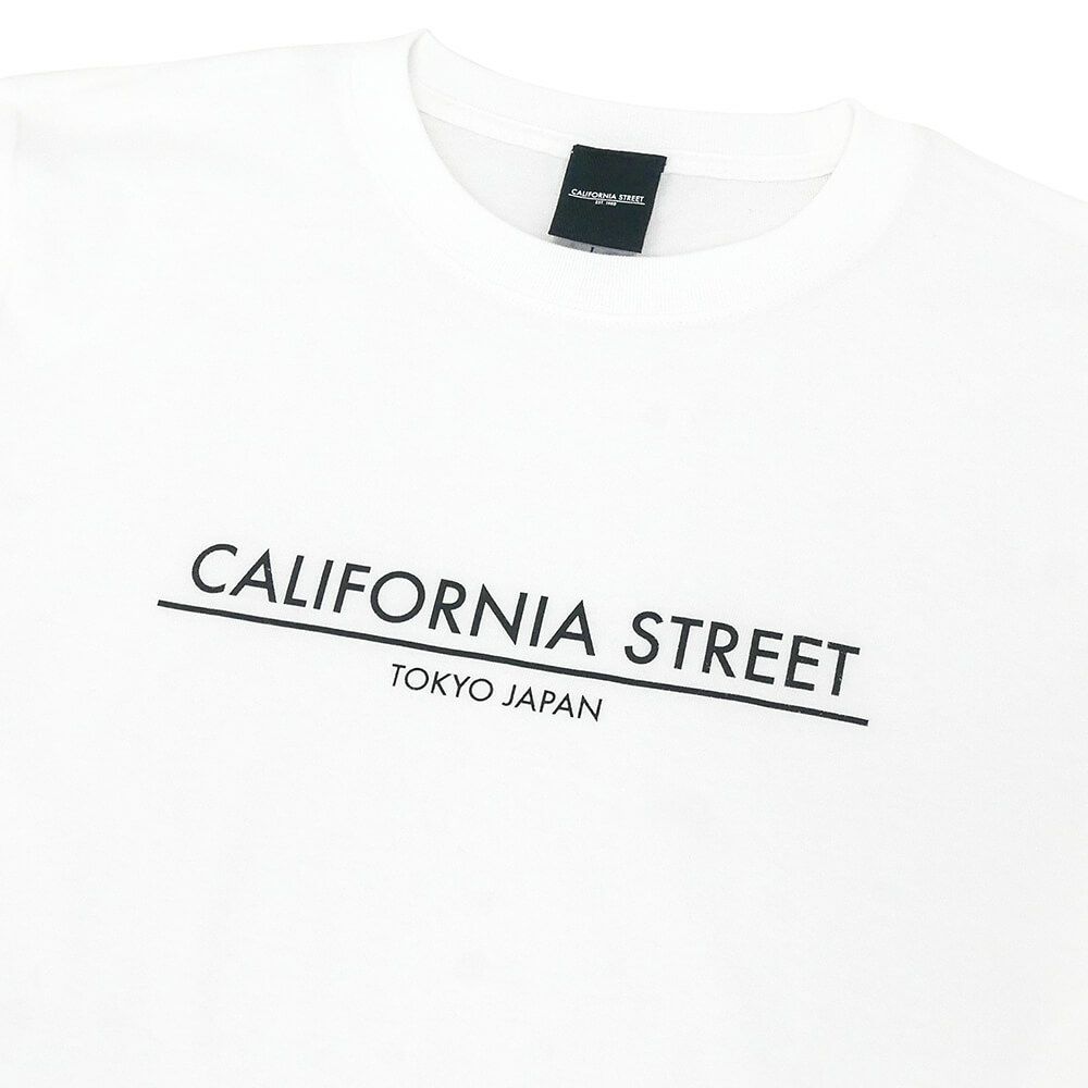 CALIFORNIA STREET LONG SLEEVE カリフォルニアストリート ロングスリーブTシャツ LOGO BAR WHITE スケートボード スケボー 01