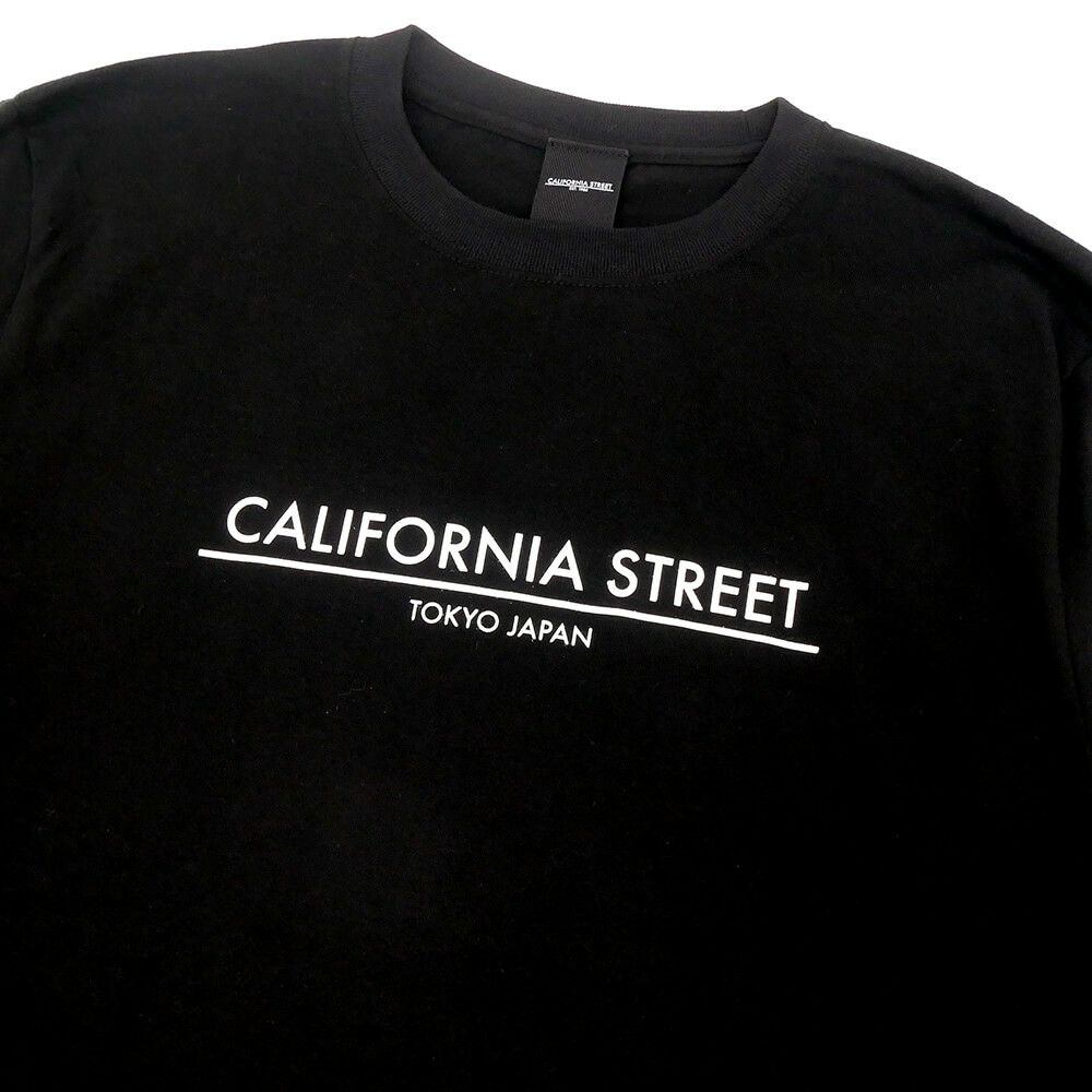 CALIFORNIA STREET LONG SLEEVE カリフォルニアストリート ロングスリーブTシャツ LOGO BAR BLACK スケートボード スケボー 01