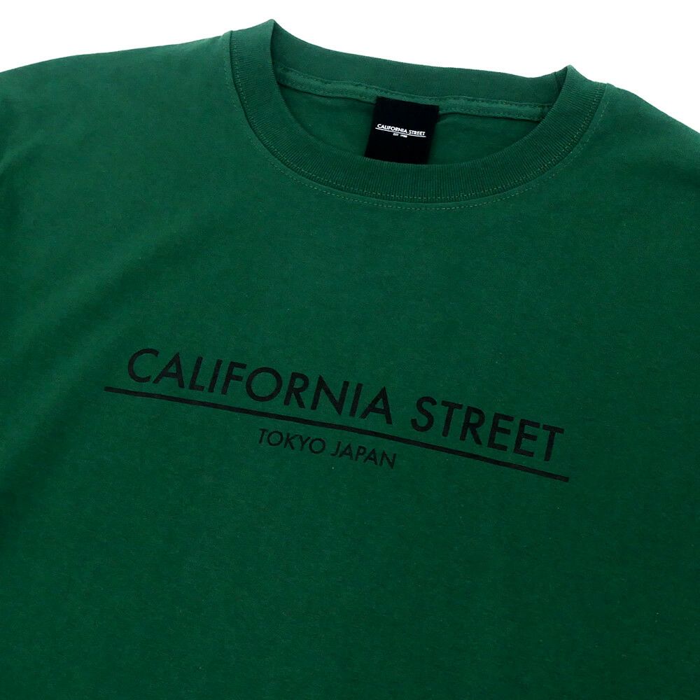 CALIFORNIA STREET LONG SLEEVE カリフォルニアストリート ロングスリーブTシャツ LOGO BAR IVY GREEN スケートボード スケボー 01
