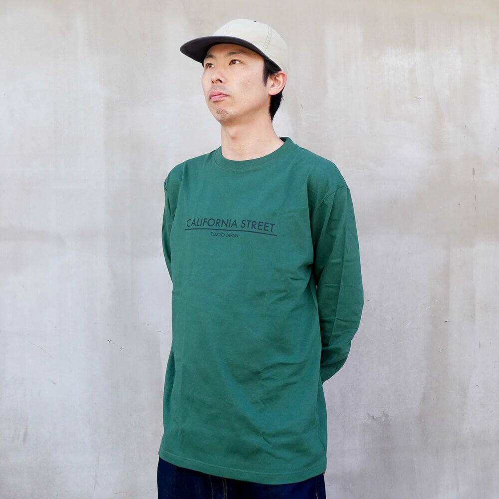 CALIFORNIA STREET LONG SLEEVE カリフォルニアストリート ロングスリーブTシャツ LOGO BAR IVY GREEN スケートボード スケボー 02