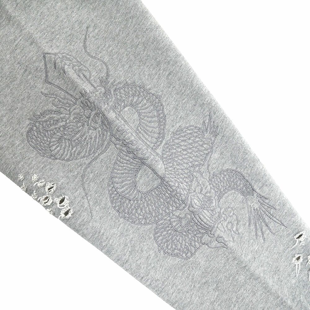 TIGHTBOOTH（TBPR） CREW SWEAT タイトブース トレーナー TBPR x DELUXE DAMAGE GREY スケートボード スケボー 2