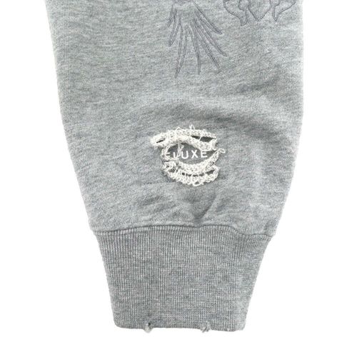 TIGHTBOOTH（TBPR） CREW SWEAT タイトブース トレーナー TBPR x DELUXE DAMAGE GREY スケートボード スケボー 4