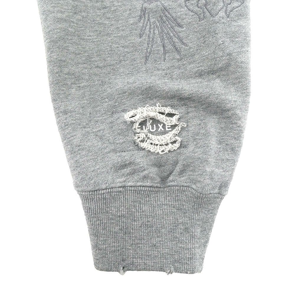 TIGHTBOOTH（TBPR） CREW SWEAT タイトブース トレーナー TBPR x DELUXE DAMAGE GREY スケートボード スケボー 4