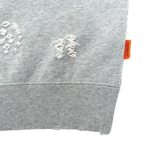 TIGHTBOOTH（TBPR） CREW SWEAT タイトブース トレーナー TBPR x DELUXE DAMAGE GREY スケートボード スケボー 6
