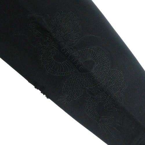 TIGHTBOOTH（TBPR） CREW SWEAT タイトブース トレーナー TBPR x DELUXE DAMAGE BLACK スケートボード スケボー 3