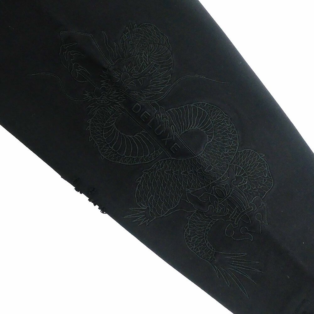 TIGHTBOOTH（TBPR） CREW SWEAT タイトブース トレーナー TBPR x DELUXE DAMAGE BLACK スケートボード スケボー 3