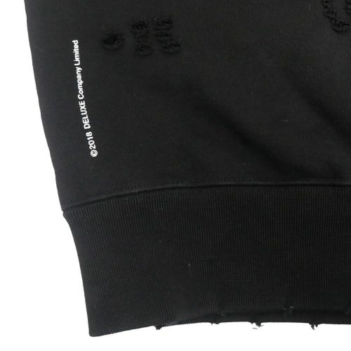 TIGHTBOOTH（TBPR） CREW SWEAT タイトブース トレーナー TBPR x DELUXE DAMAGE BLACK スケートボード スケボー 5