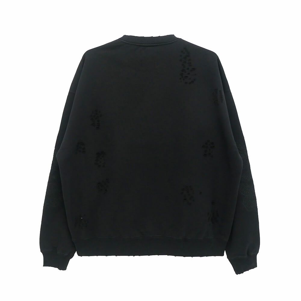 TIGHTBOOTH（TBPR） CREW SWEAT タイトブース トレーナー TBPR x DELUXE DAMAGE BLACK スケートボード スケボー 7