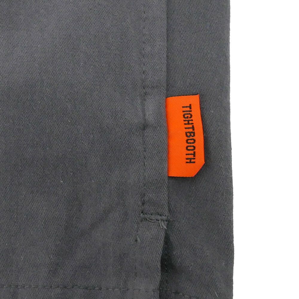 TIGHTBOOTH（TBPR） LONG SLEEVE タイトブース 長袖シャツ TBPR x DELUXE FLANNEL SKIPPER SHIRT GREY スケートボード スケボー 5