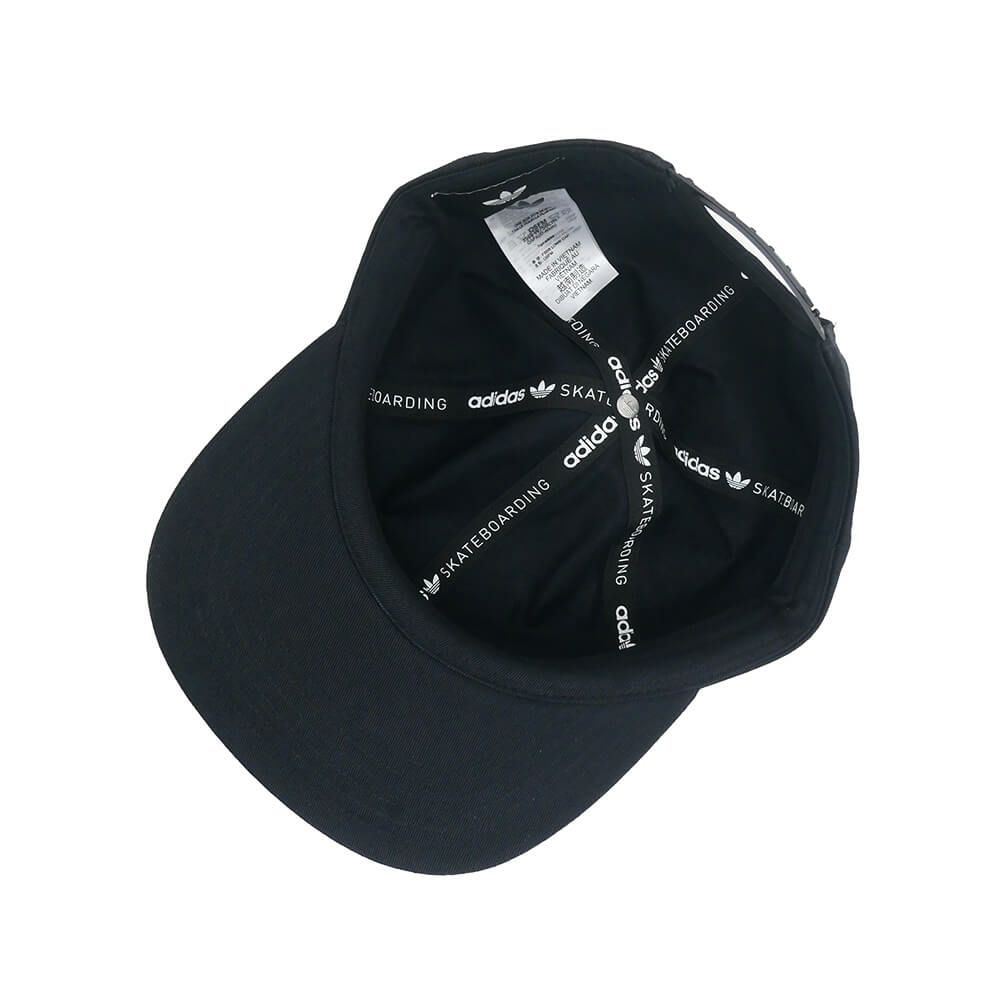 ADIDAS SKATEBOARDING CAP アディダススケートボーディング キャップ LOWKEY 6 PANEL SNAPBACK BLACK スケートボード スケボー 3