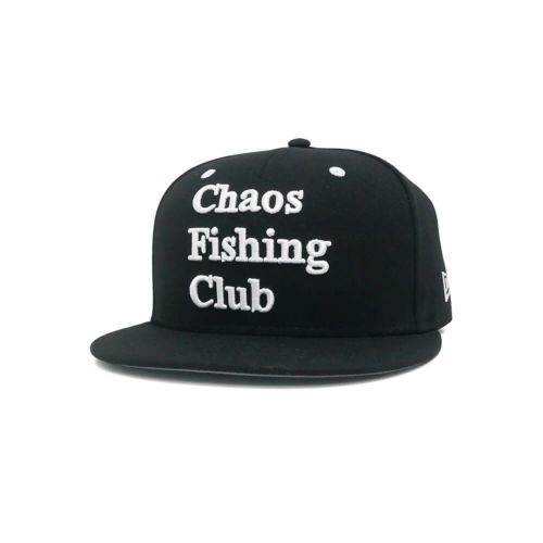 CHAOS FISHING CLUB CAP カオスフィッシングクラブ キャップ LOGO (NEW ERA) BLACK スケートボード スケボー 