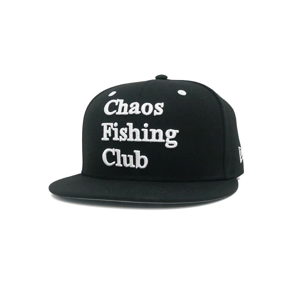CHAOS FISHING CLUB CAP カオスフィッシングクラブ キャップ LOGO (NEW ERA) BLACK スケートボード スケボー 