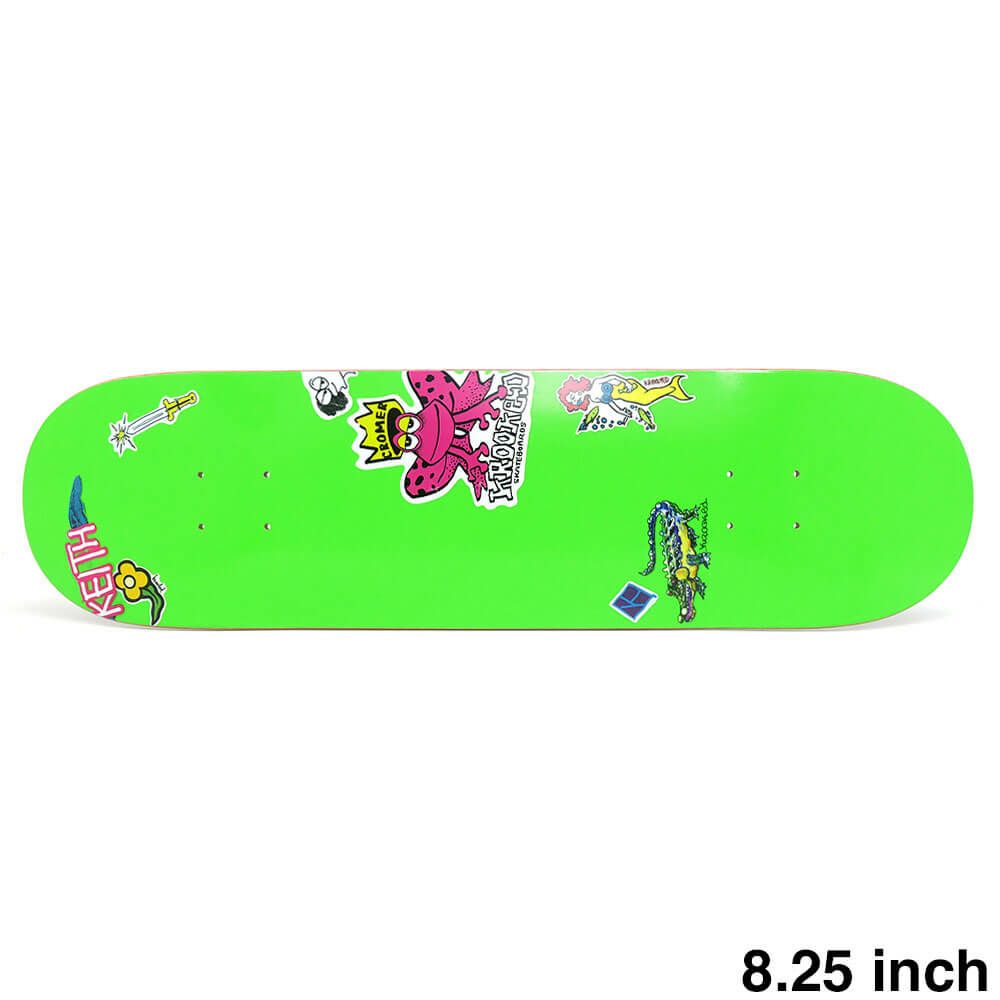 KROOKED DECK クルキッド デッキ BRAD CROMER NEON STICKER 8.25 スケートボード スケボー　1