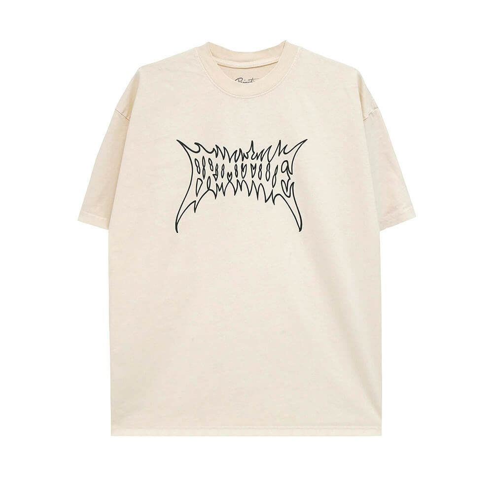 PRIMITIVE T-SHIRT プリミティブ Tシャツ THREAT HW CREAM スケートボード スケボー 