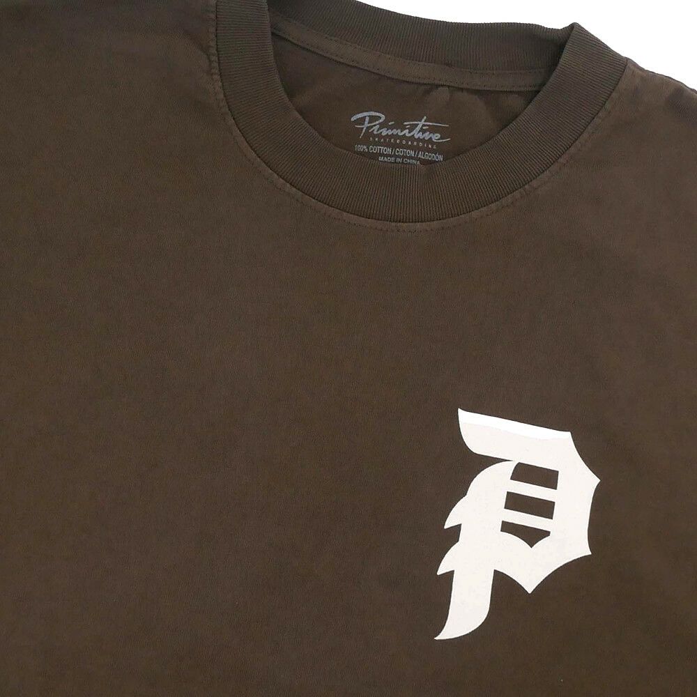 PRIMITIVE T-SHIRT プリミティブ Tシャツ DIRTY P HW BROWN スケートボード スケボー 2