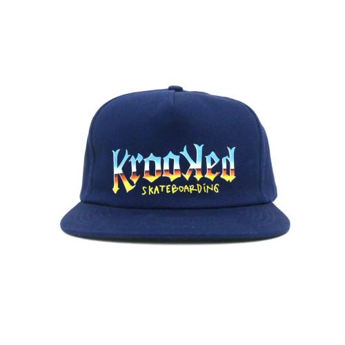 KROOKED CAP クルキッド キャップ CHROME ZONE SNAPBACK NAVY スケートボード スケボー 1