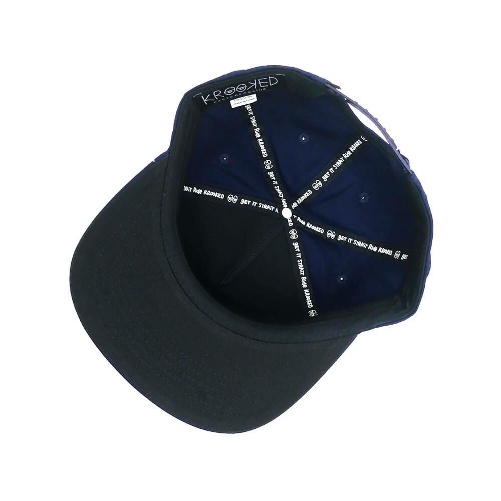 KROOKED CAP クルキッド キャップ CHROME ZONE SNAPBACK NAVY スケートボード スケボー 3