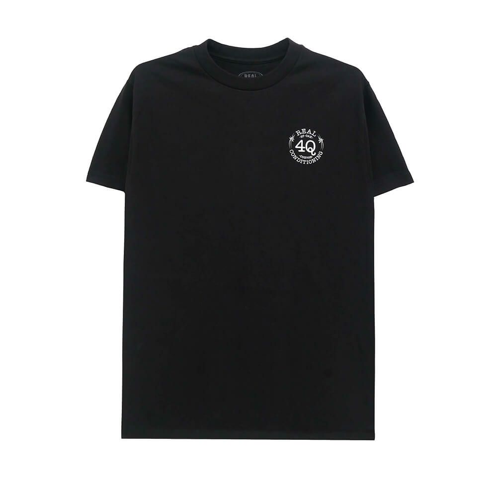 REAL T-SHIRT リアル Tシャツ 4Q BLACK スケートボード スケボー 1