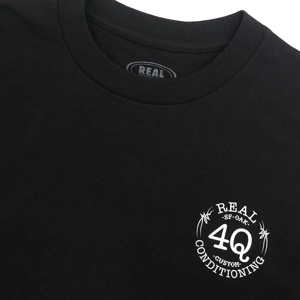 REAL T-SHIRT リアル Tシャツ 4Q BLACK スケートボード スケボー 2
