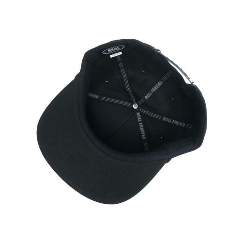REAL CAP リアル キャップ 4Q SNAPBACK BLACK スケートボード スケボー 3