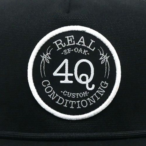 REAL CAP リアル キャップ 4Q SNAPBACK BLACK スケートボード スケボー 4