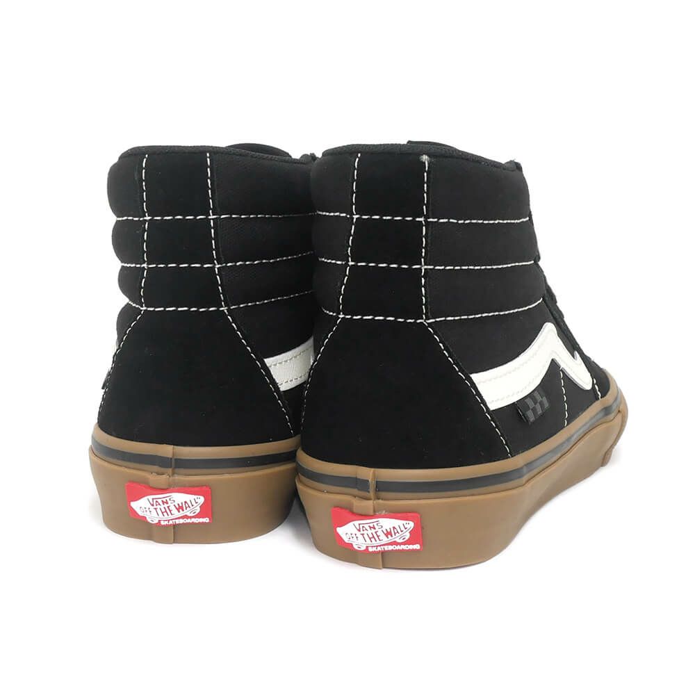 VANS SHOES バンズ シューズ スニーカー スケートハイ SKATE SK8 HI BLACK/WHITE/GUM（US企画） スケートボード スケボー 3