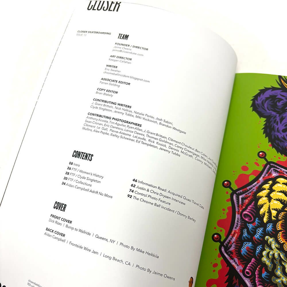 CLOSER クローザー 雑誌 VOLUME 4.1 ISSUE 13 スケートボード スケボー 02