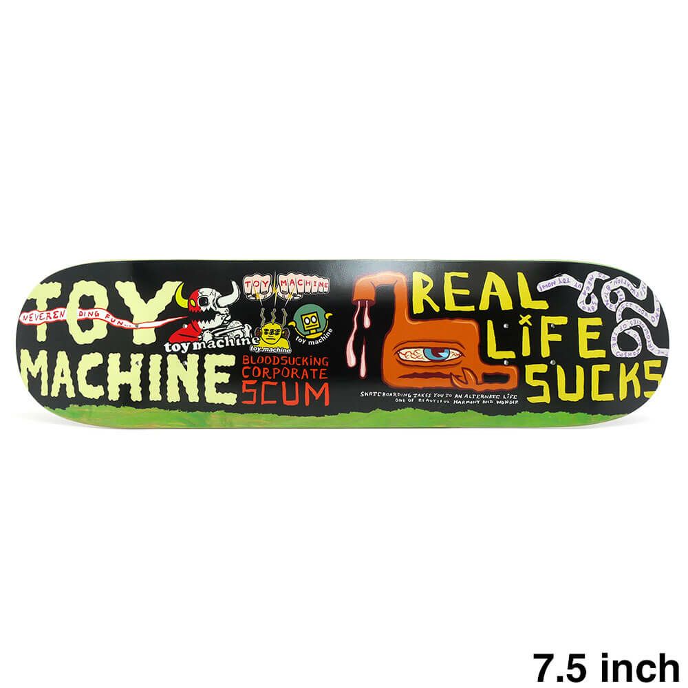 TOY MACHINE DECK トイマシーン デッキ TEAM NEVER ENDING GREEN STAIN 7.5 スケートボード スケボー 1