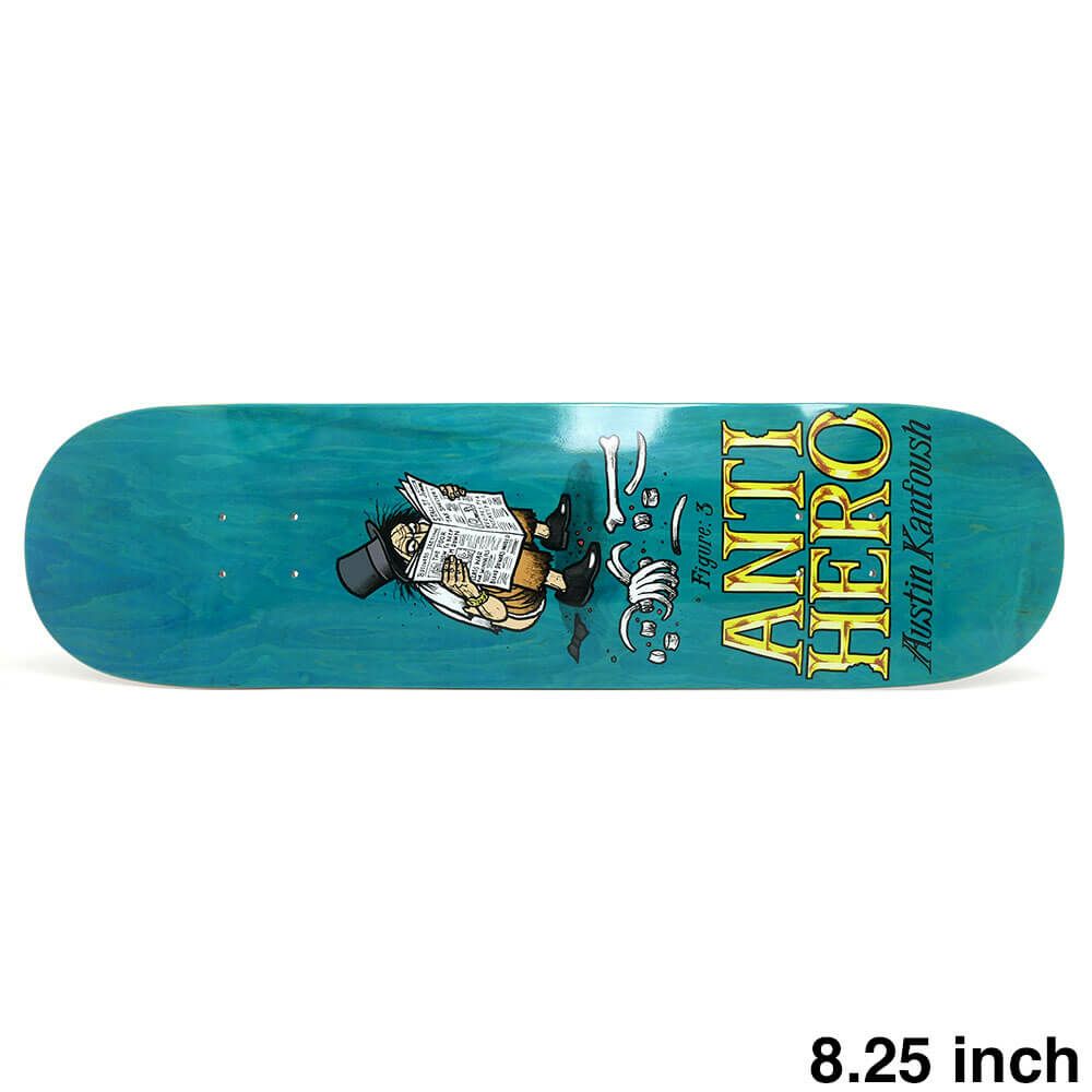 ANTIHERO DECK アンチヒーロー デッキ AUSTIN KANFOUSH EAT THE RICH EMERALD STAIN 8.25 スケートボード スケボー 1