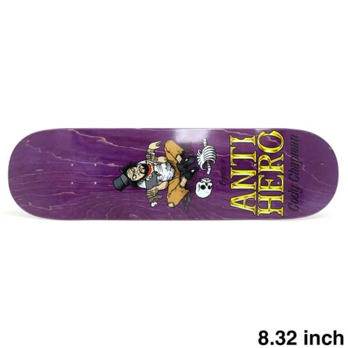 ANTIHERO DECK アンチヒーロー デッキ CODY CHAPMAN EAT THE RICH PURPLE STAIN 8.32 スケートボード スケボー 1