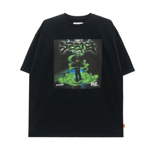 TIGHTBOOTH（TBPR）T-SHIRT タイトブース Tシャツ TBPR x SEEDA MACHIKAZE BLACK スケートボード スケボー 