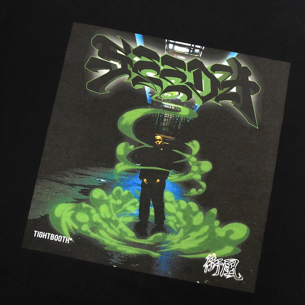 TIGHTBOOTH（TBPR）T-SHIRT タイトブース Tシャツ TBPR x SEEDA MACHIKAZE BLACK スケートボード スケボー 1