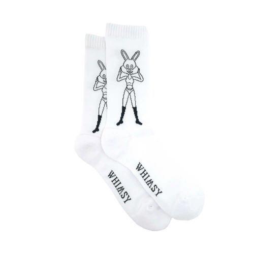 WHIMSY SOCKS ウィムジー ソックス 靴下 NISHIYAMA WHITE スケートボード スケボー 3