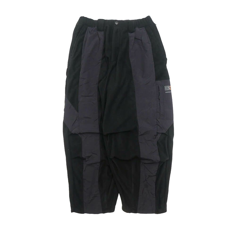 TIGHTBOOTH（TBPR） PANTS タイトブース パンツ ジーンズ TBPR x 紅桜 NYLON PANEL FLEECE BALOON BLACK スケートボード スケボー 