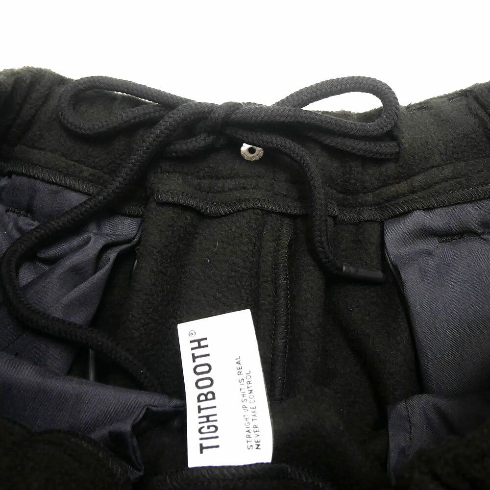 TIGHTBOOTH（TBPR） PANTS タイトブース パンツ ジーンズ TBPR x 紅桜 NYLON PANEL FLEECE BALOON BLACK スケートボード スケボー 3