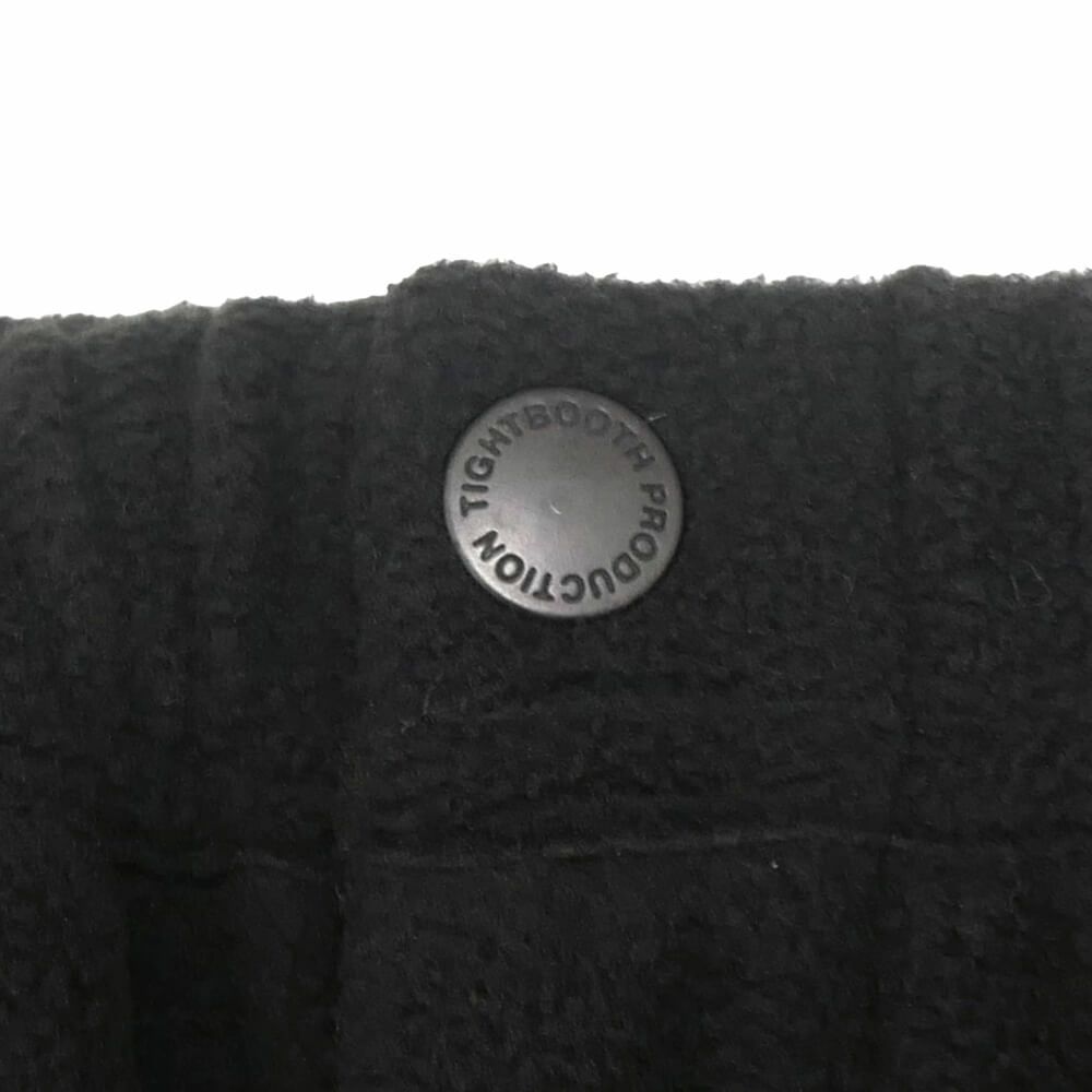 TIGHTBOOTH（TBPR） PANTS タイトブース パンツ ジーンズ TBPR x 紅桜 NYLON PANEL FLEECE BALOON BLACK スケートボード スケボー 4