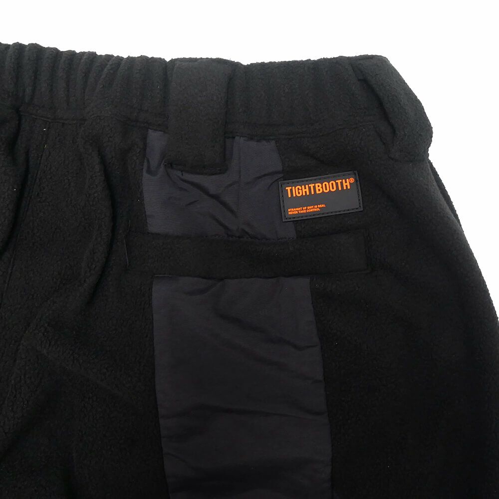 TIGHTBOOTH（TBPR） PANTS タイトブース パンツ ジーンズ TBPR x 紅桜 NYLON PANEL FLEECE BALOON BLACK スケートボード スケボー 7
