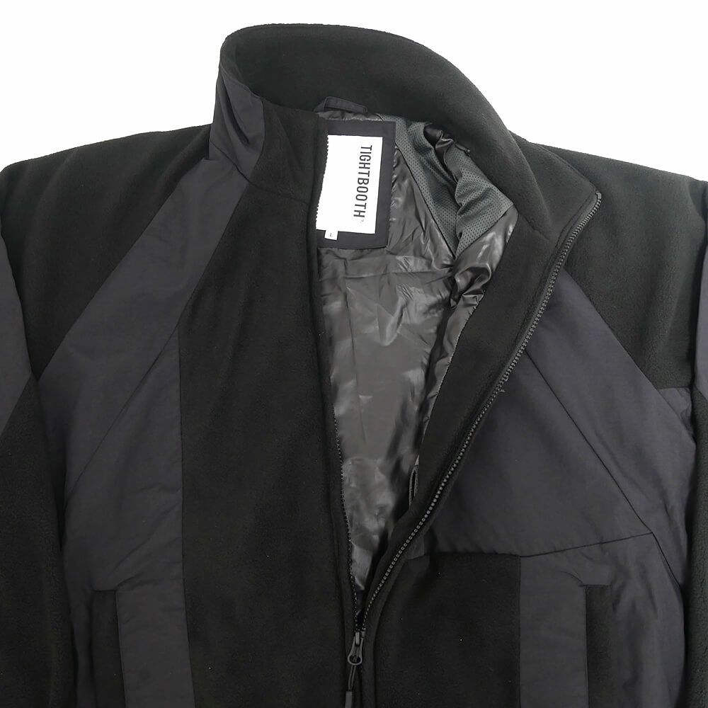 TIGHTBOOTH（TBPR） JACKET タイトブース ジャケット TBPR x 紅桜 NYLON PANEL FLEECE BLACK スケートボード スケボー 3