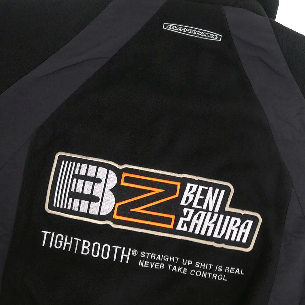 TIGHTBOOTH（TBPR） JACKET タイトブース ジャケット TBPR x 紅桜 NYLON PANEL FLEECE BLACK スケートボード スケボー 12