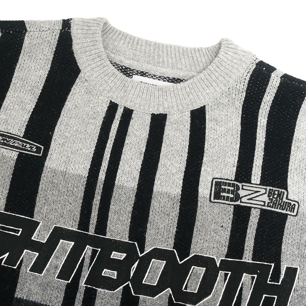 TIGHTBOOTH（TBPR）SWEATER タイトブース セーター TBPR x 紅桜 JQ KNIT BLACK スケートボード スケボー 1