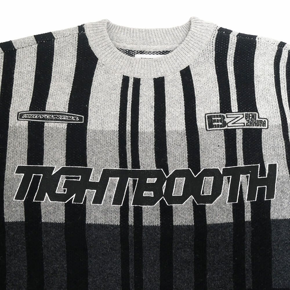 TIGHTBOOTH（TBPR）SWEATER タイトブース セーター TBPR x 紅桜 JQ KNIT BLACK スケートボード スケボー 2
