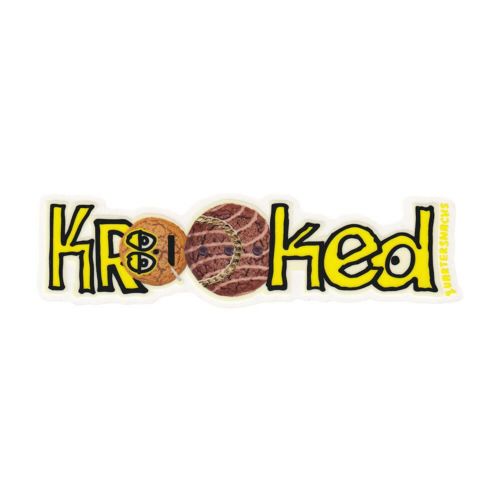 KROOKED STICKER クルキッド ステッカー KROOKED x QUARTERSNACKS SNACK MAN スケートボード スケボー