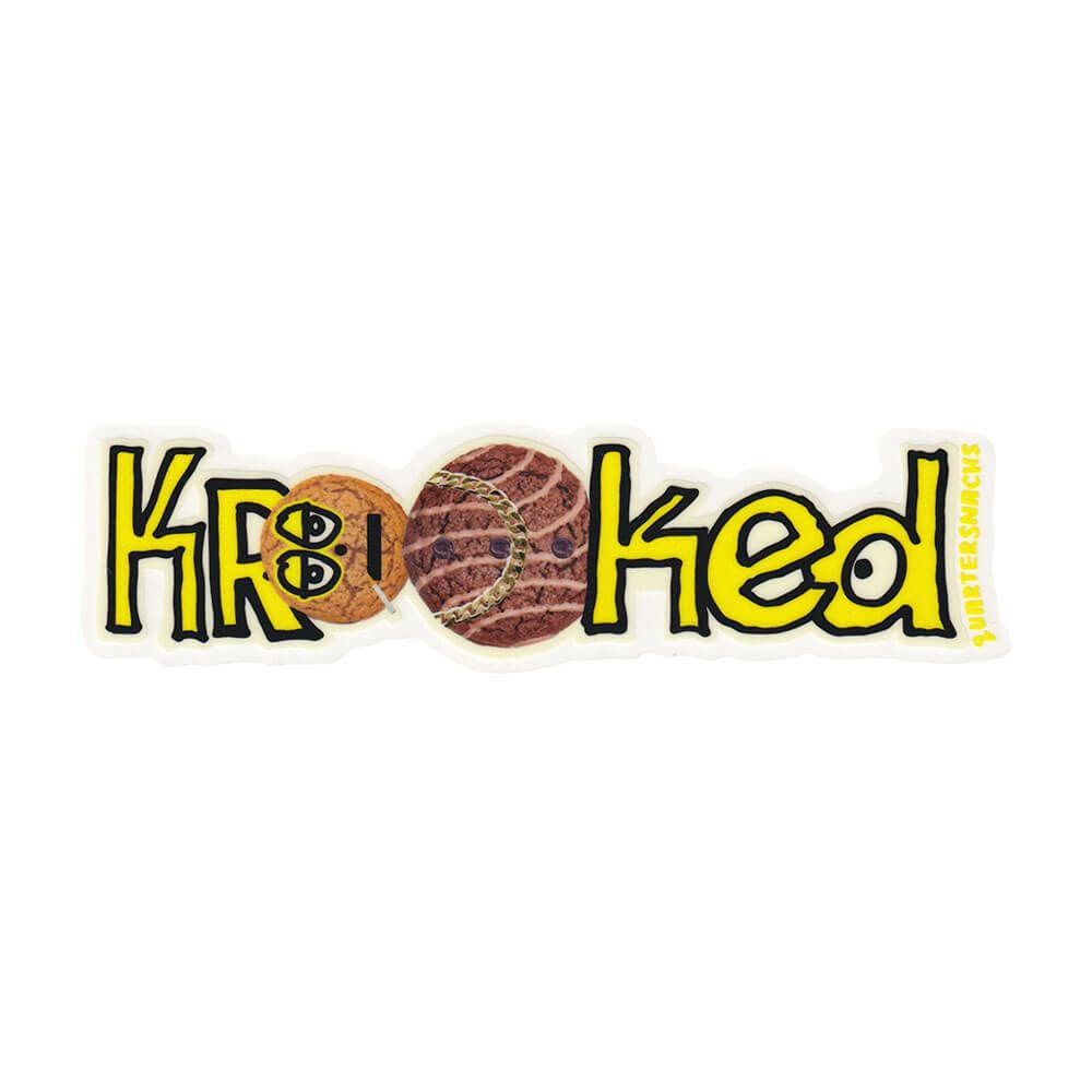 KROOKED STICKER クルキッド ステッカー KROOKED x QUARTERSNACKS SNACK MAN スケートボード スケボー