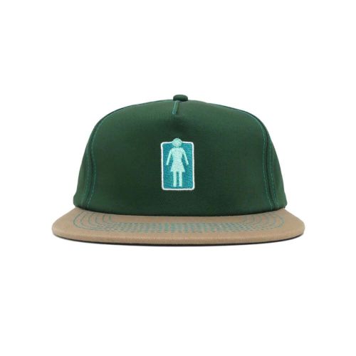 GIRL CAP ガール キャップ LOVERS OG 5 PANEL SNAPBACK GREEN/BEIGE スケートボード スケボー 1