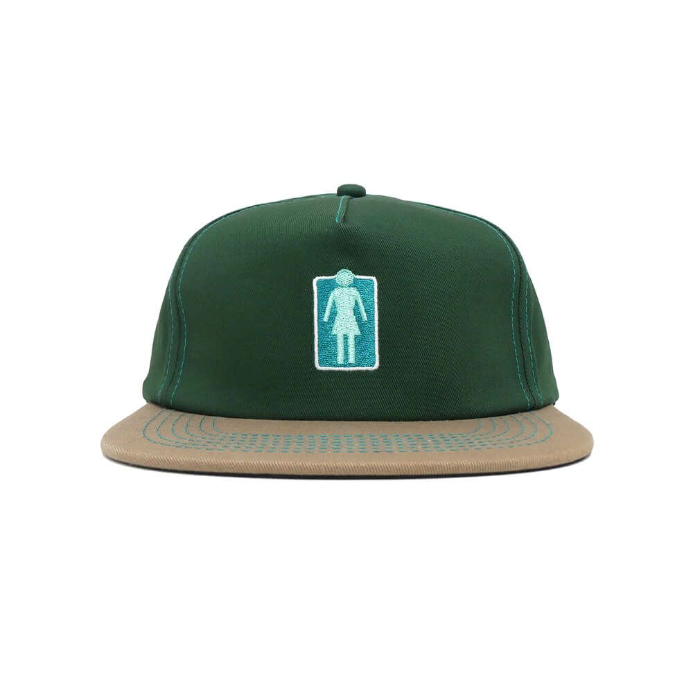 GIRL CAP ガール キャップ LOVERS OG 5 PANEL SNAPBACK GREEN/BEIGE スケートボード スケボー 1