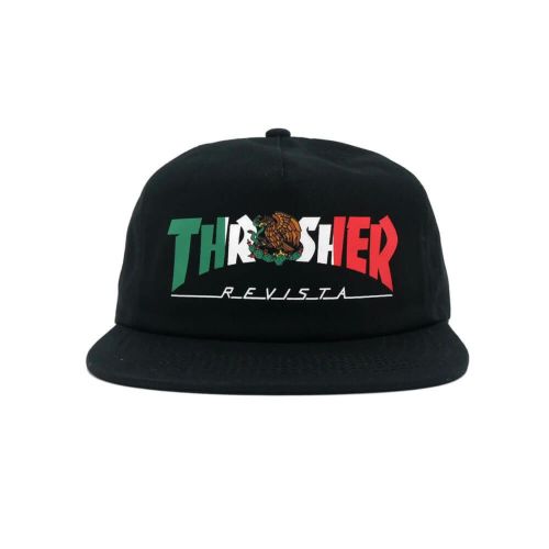 THRASHER CAP スラッシャー キャップ MEXICO REVISTA SNAPBACK BLACK（US企画） スケートボード スケボー 1